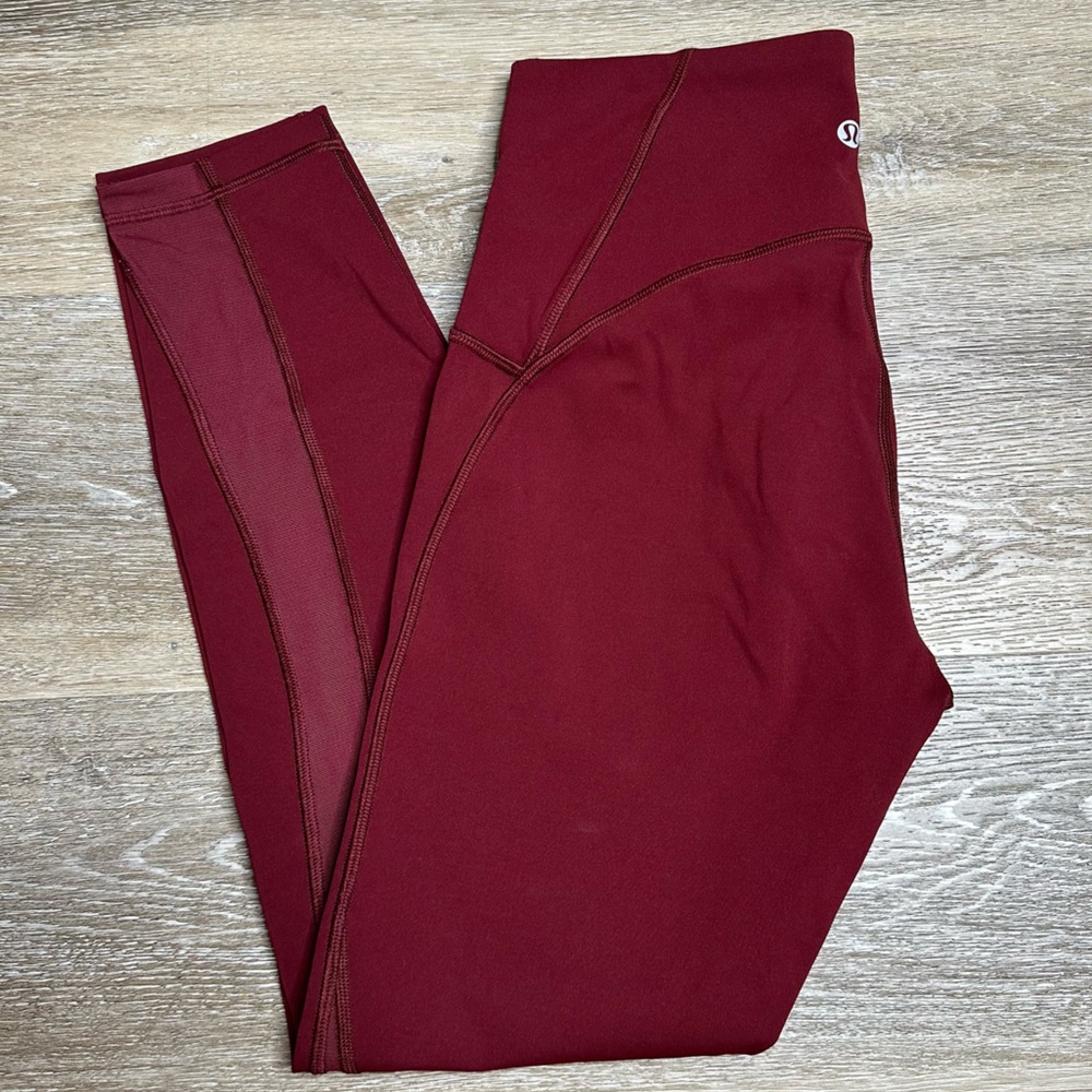 Deep Red lululemon leggings